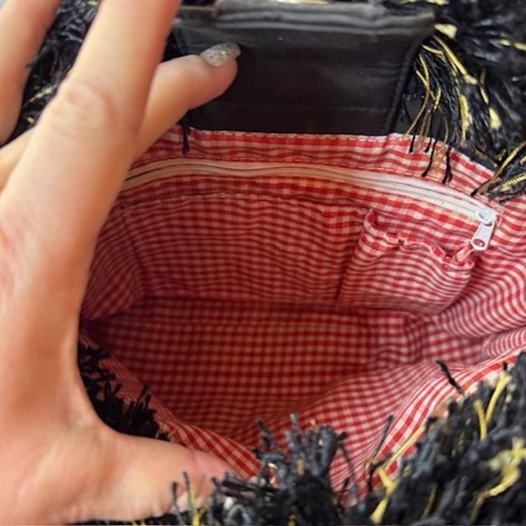 Festive Snowman Winter Handbag With Black Fringe & Dual Handles - Picture 7 of 10